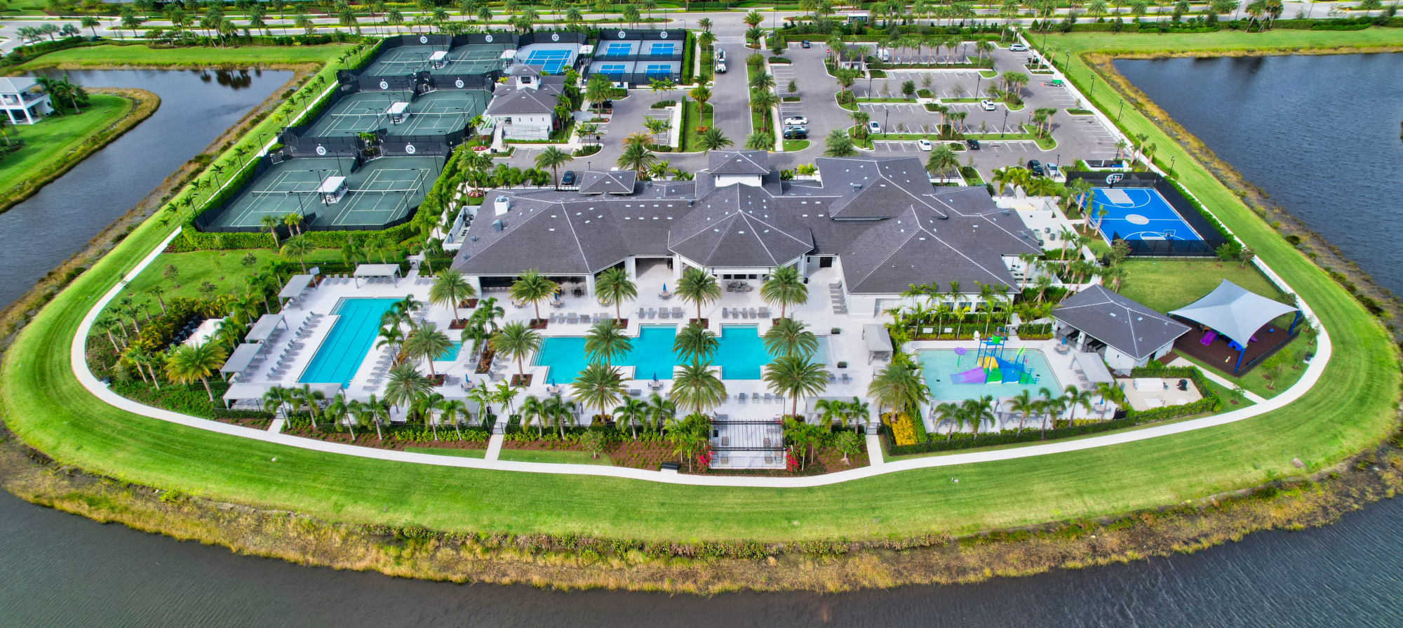 Arial image of Boca Bridges community